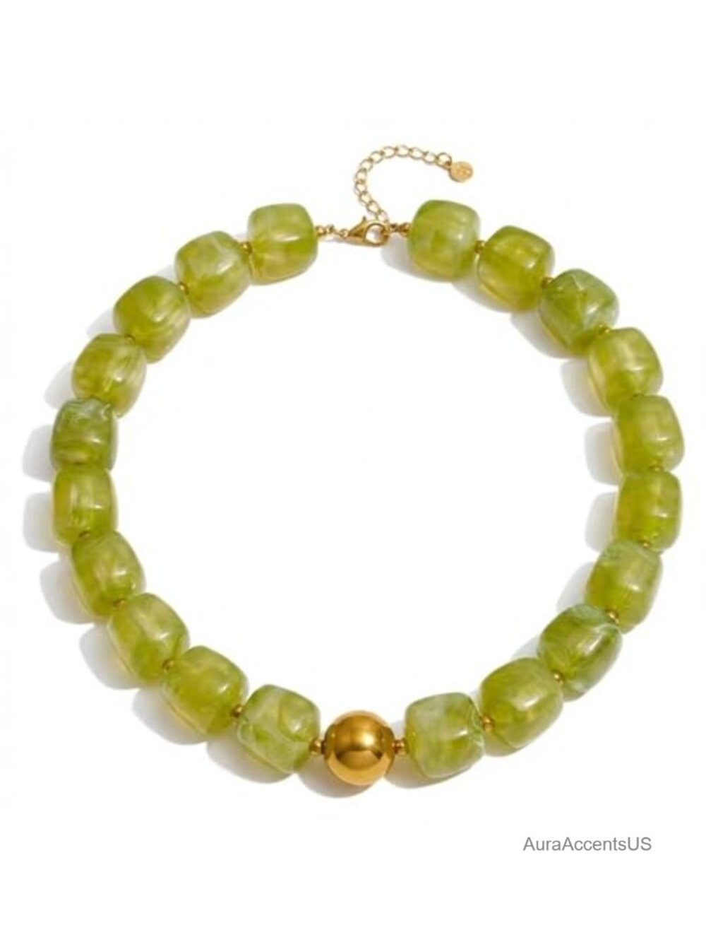 Handmade Chunky Acrylic Beaded Choker Necklace